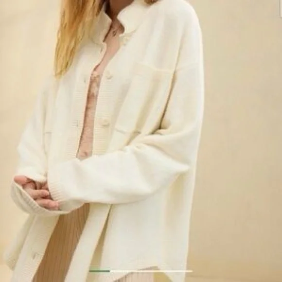 Aerie Unreal Button Down Cardigan in Black - Picture 2 of 3